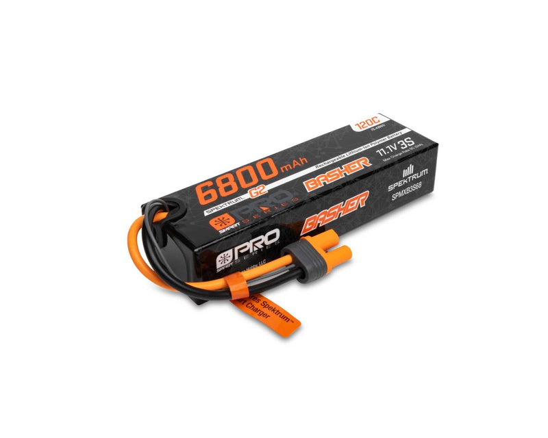SPMXB3S68 Spektrum 6800mAh 3S 11.1V 120C Smart Pro Basher LiPo Battery with IC5 Connector