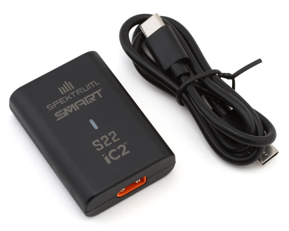 Spektrum S22 20W G2 USB-C Smart LiPo Charger, IC2 Connector - SPMXC0060