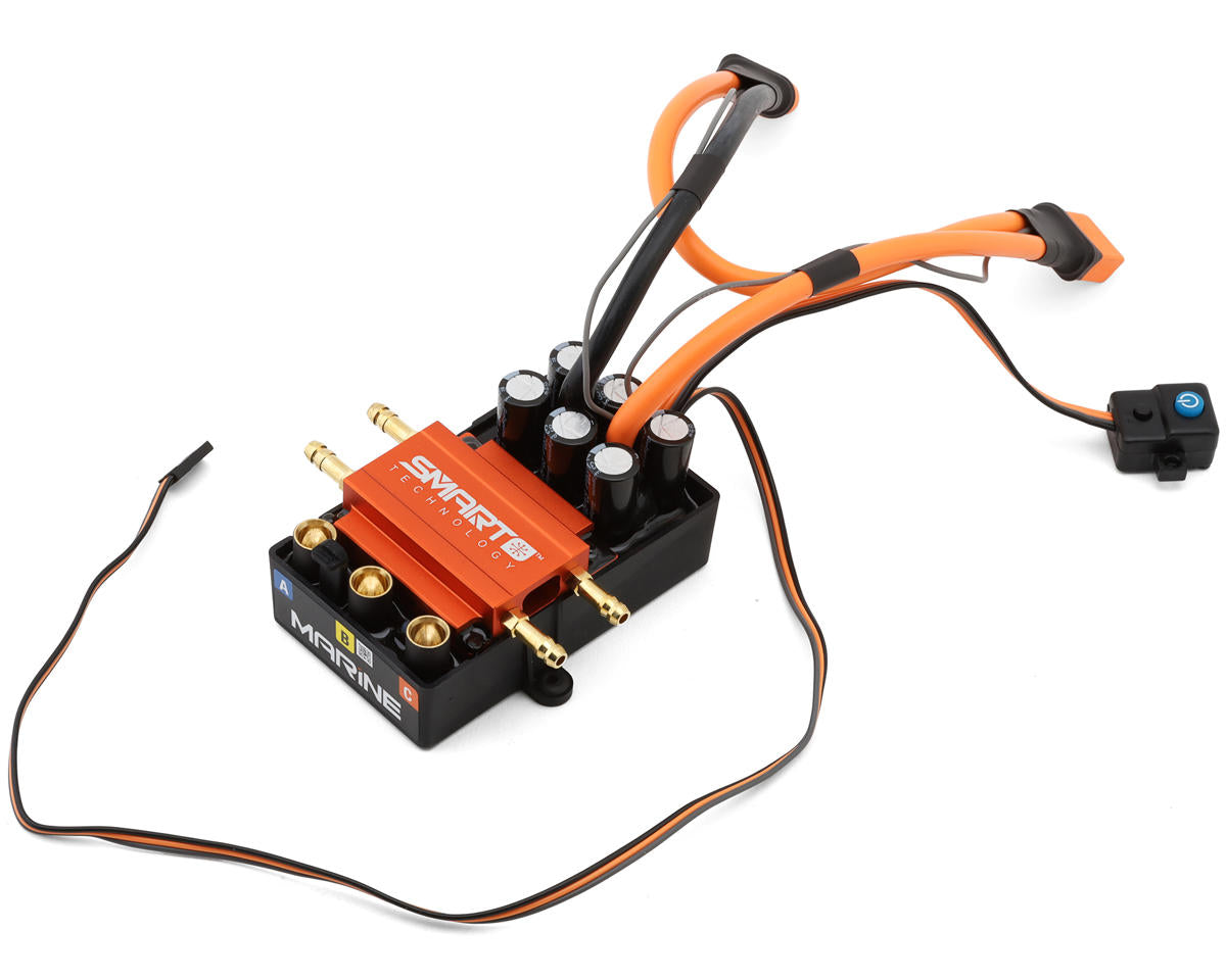 Spektrum 200A Brushless Marine Smart ESC, 12S, Super Sonicwake - SPMXME1200
