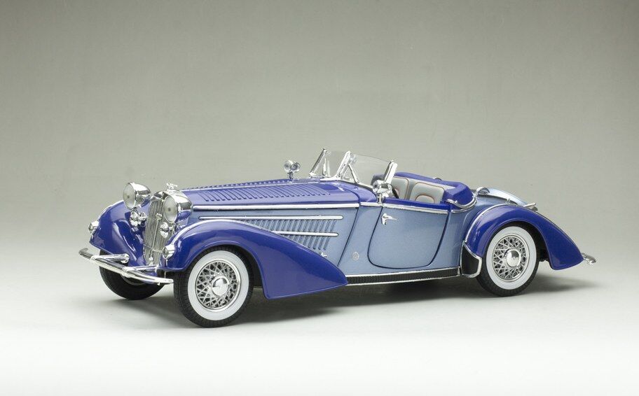 Sun Star 1/18 1939 Horch 855 Roadster- Light Blue/Dark Blue