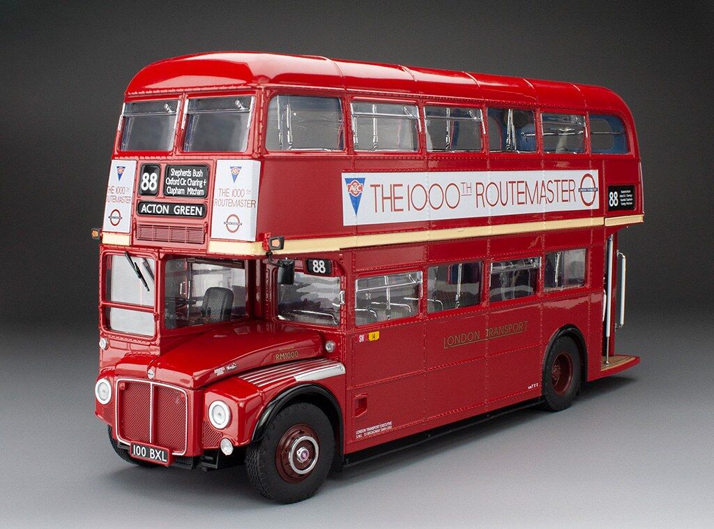 Sun Star 1/12 Routemaster Bus - RM1000 - 100 BXL - Red (Limited Edition 1000pcs)