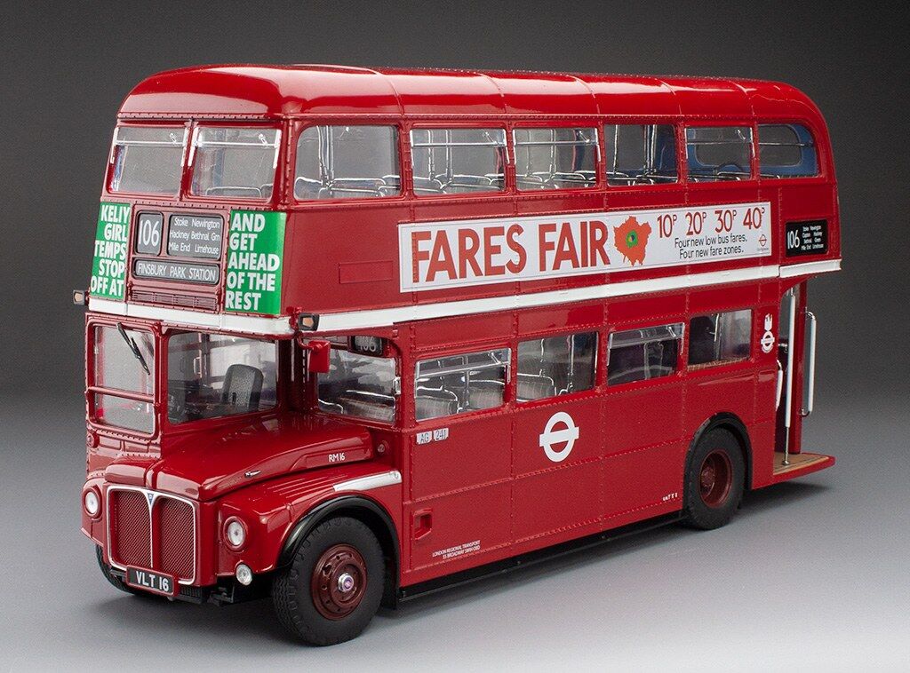 Sun Star 1/12 Routemaster Bus - RM16 - VLT 16 - Red (Limited Edition 1000pcs)