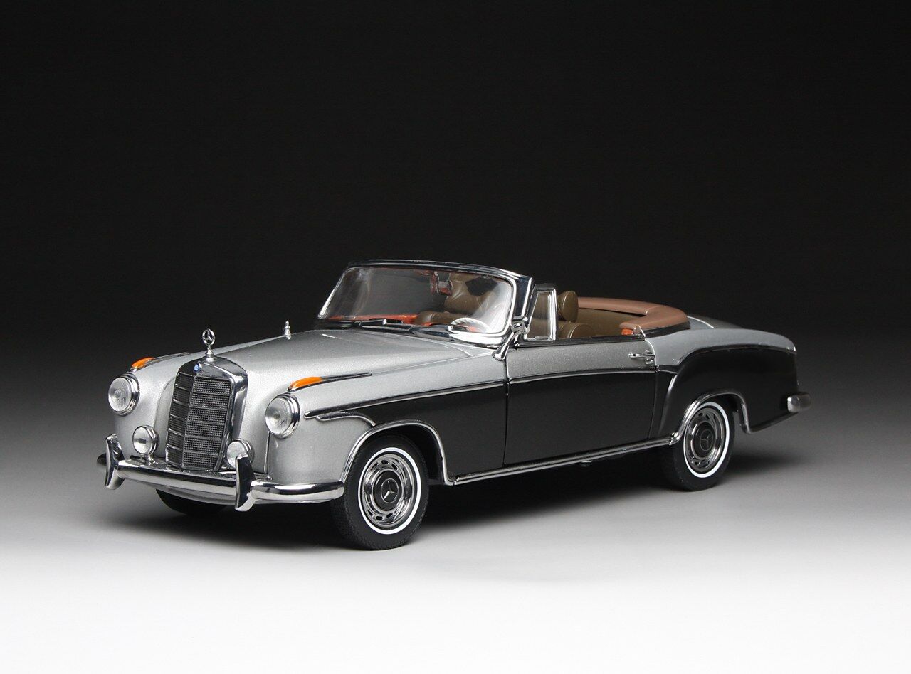 Sun Star 1/18 1960 Mercedes-Benz 220 SE Cabriolet - Grey / Dark Grey