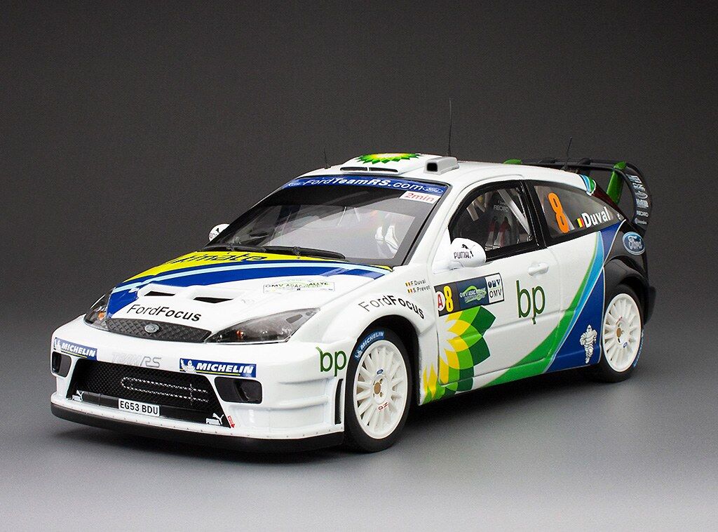 Sun Star 1/18 Ford Focus RS WRC '04-#8 F.Duval/S.PrÃ©vot - 2nd Rally Deutschland 2004 (limited edition 999pcs )