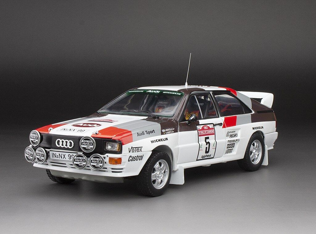 Sun Star 1/18 Audi Quattro A2 - #5 H.Mikkola/A.Hertz - Rallye Sanremo 1983 (limited edition 1999pcs) (with Movie" Race for Glory" head light separated