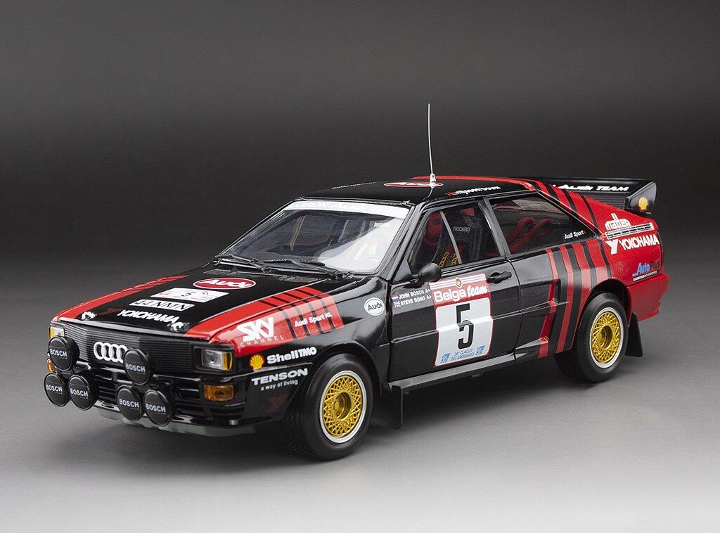 Sun Star 1/18 Audi Quattro A2 -#5 J.Bosch/S.Bond - Circuit des Ardennes 1986 (limited edition 999pcs)