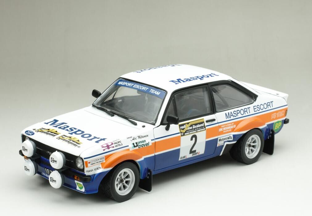 Sun Star 1/18 Ford Escort RS1800 -#2 Vatanen Ari / Scott Jim - 2nd South Pacific Rally - New Zealand 1977