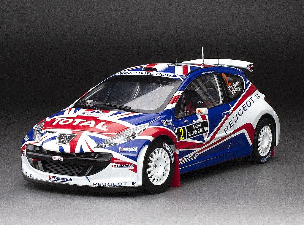Sun Star 1/18 Peugeot 207 S2000 - #2 K.Meeke/P.Nagle - 3rd Rally of Scotland 2010 (Limited Edition 999pcs)