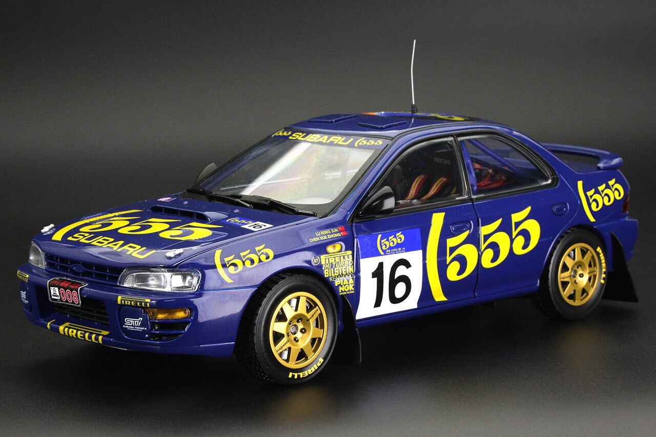 Sun Star 1/18 Subaru Impreza 555 - #16 Lu Ning Jun/Chen Xue Zhong-555 Hong Kong Beijing Rally 1995 (limited edition 299pcs)