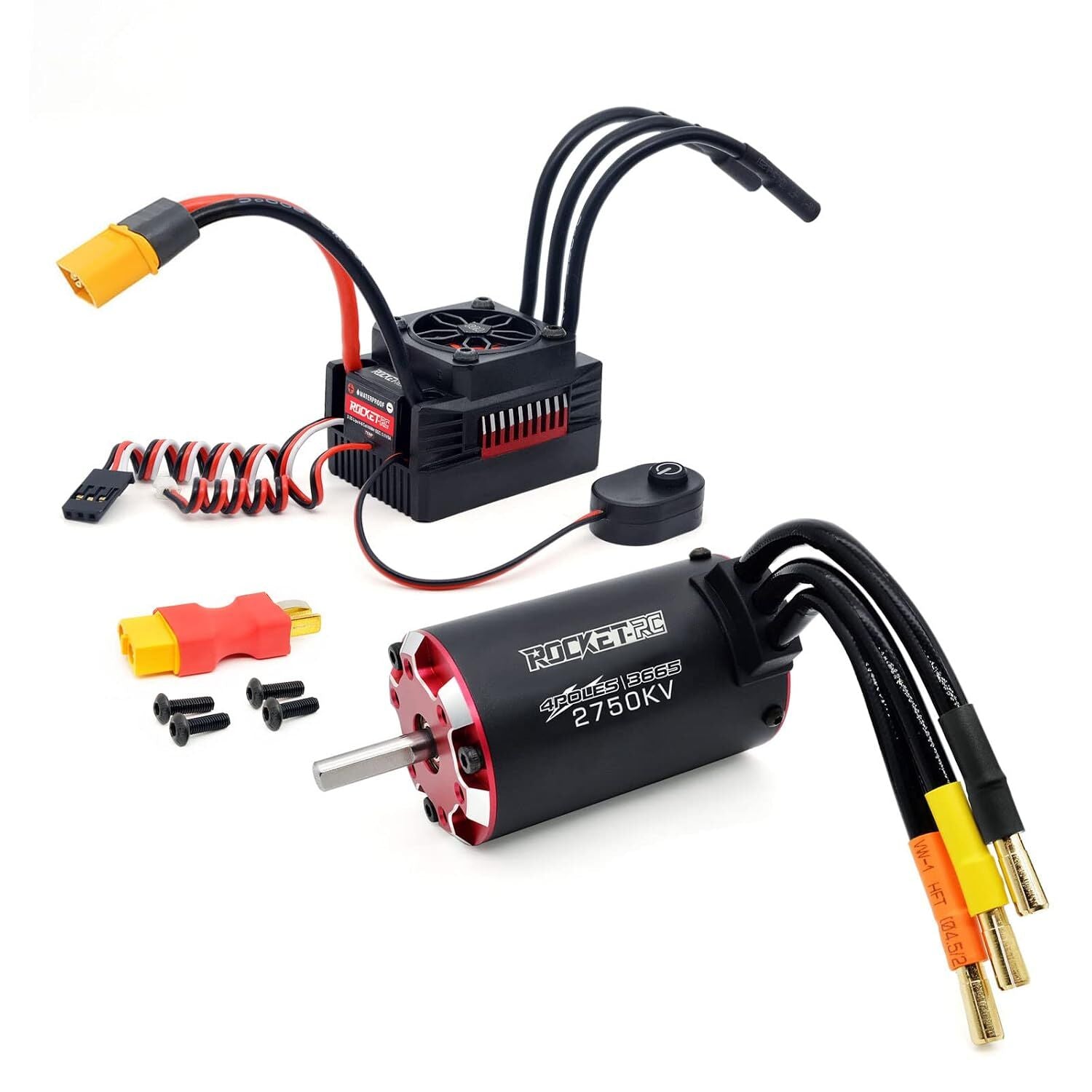 Surpass Rocket V2 supersonic 3665 brushless motor with 90A ESC combo 5.0mm shaft 2750kv