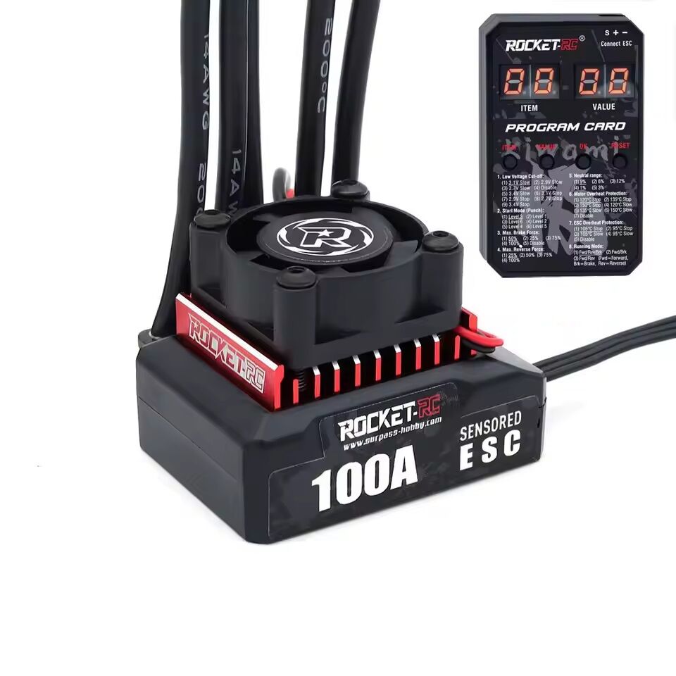 Surpass Rocket-RC 100A SENSORED ESC Red +Program card -for Fixed timing motor