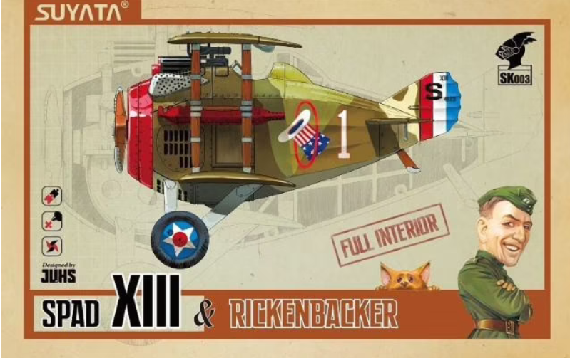 SUY-SK-003 Suyata SPAD XIII & RICKENBACKER Plastic Model Kit Suyata