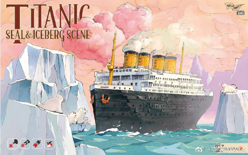 SUY-SL-001 Suyata Titanic - Seal & Iceberg Scene Plastic Model Kit Suyata