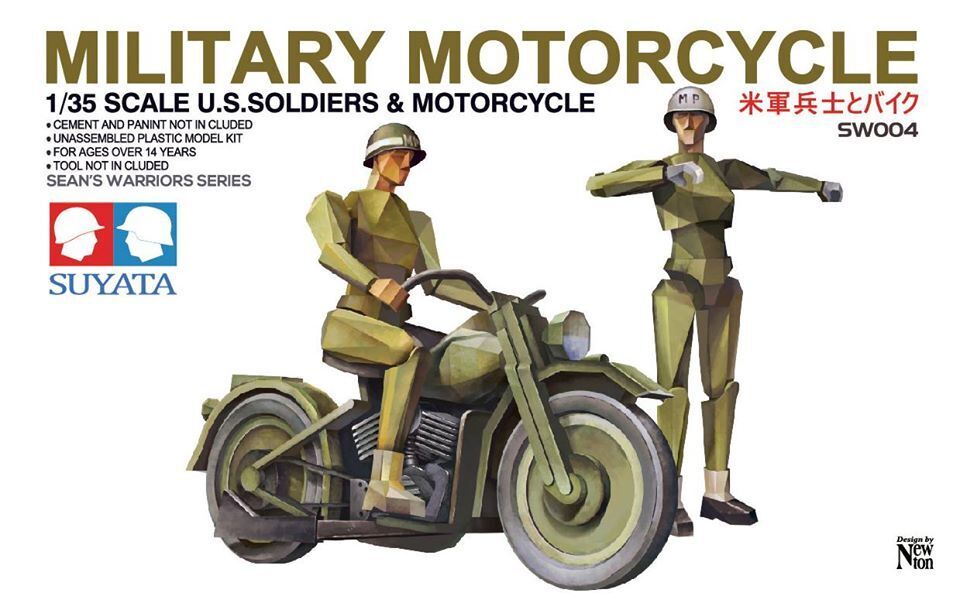 SUY-SW-004 Suyata Military Motorcycle Plastic Model Kit Suyata