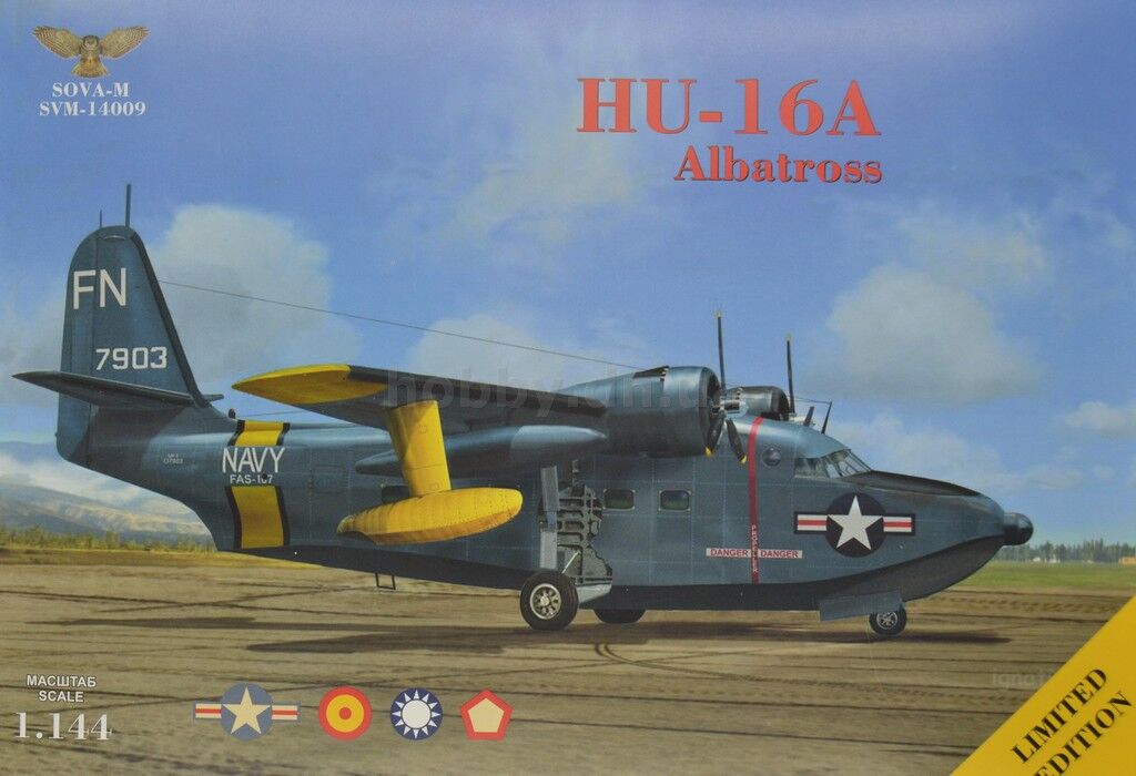 Sova-M 1/144 HU-16A Albatross (USA/IDN/ESP/TWN) Plastic Model Kit