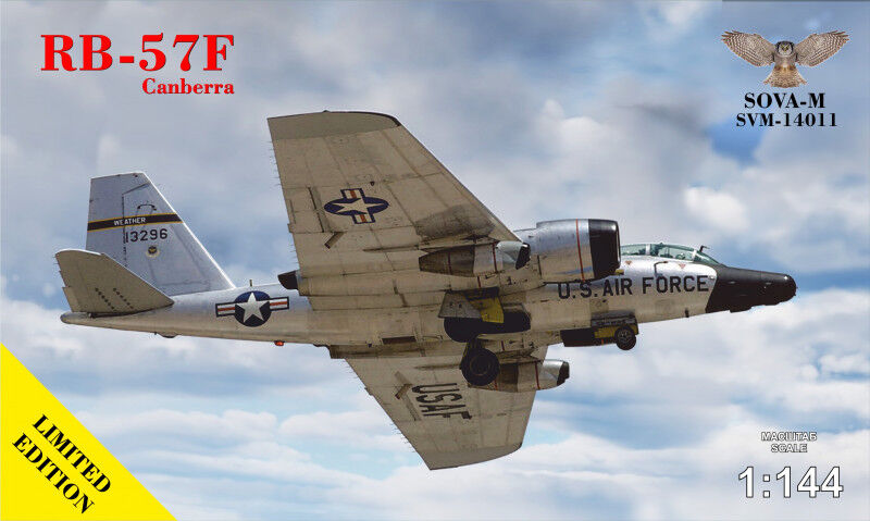 Sova-M 1/144 RB-57F "Canberra" weather recon.aircraft Plastic Model Kit