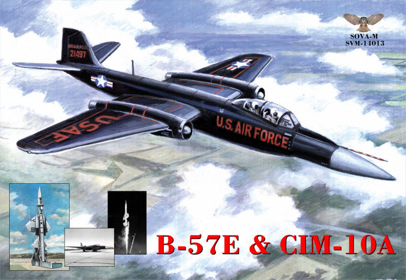 Sova-M 1/144 B-57E Canbera + CIM-10A Bomark missile) Plastic Model Kit