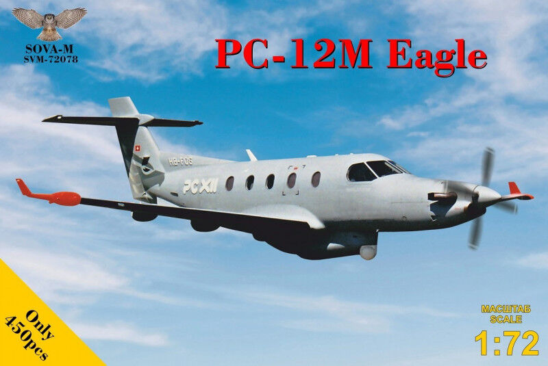 Sova-M 1/72 PC-12M "Eagle" turboprop commuter Plastic Model Kit