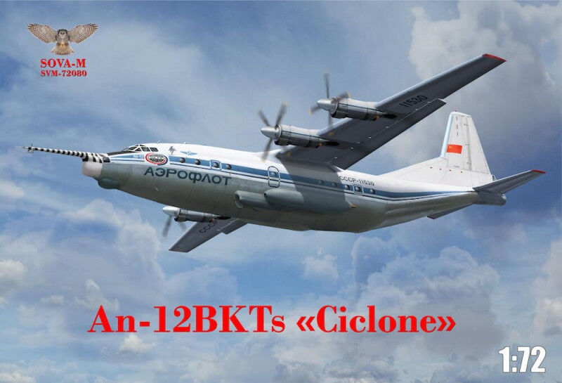 Sova-M 1/72 An-12 BKT's "Cyclone" research aircraft Plastic Model Kit