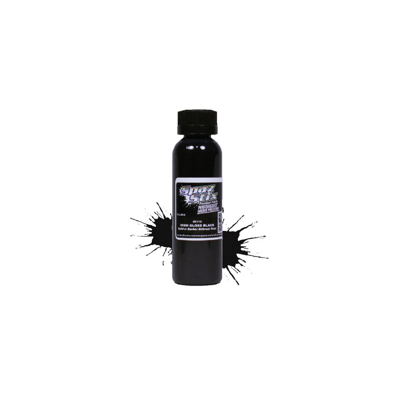 SZX00110 High Gloss Black / Backer Airbrush Paint 2oz