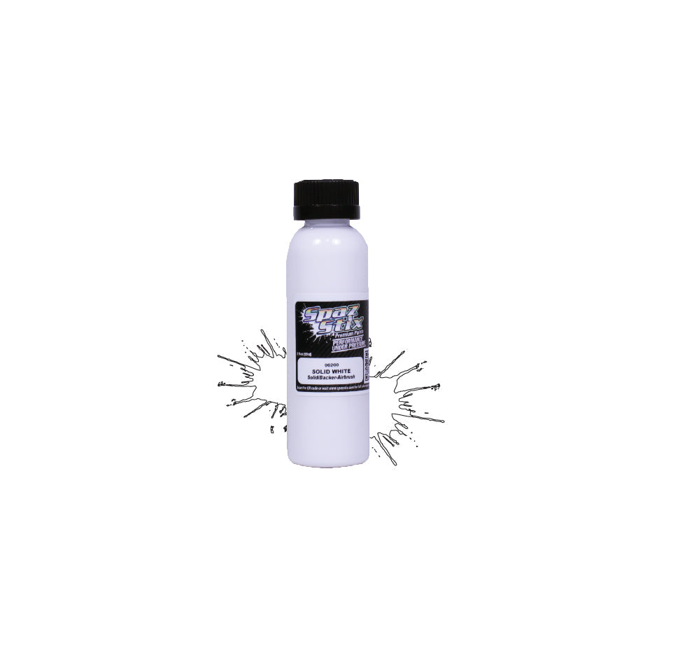 SZX00200 Solid White / Backer Airbrush Paint 2oz SPAZ STIX
