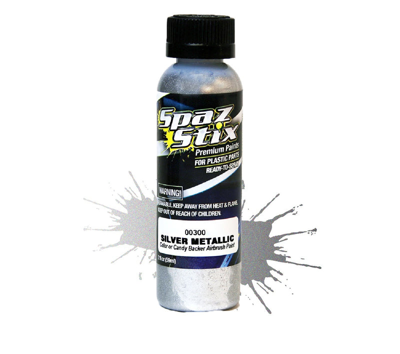 SZX00300 Metallic Silver / Candy Backer Airbrush Paint 2oz