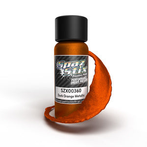 SZX00360  Dark Orange Metallic Airbrush Ready Paint, 2oz Bottle SPAZ STIX