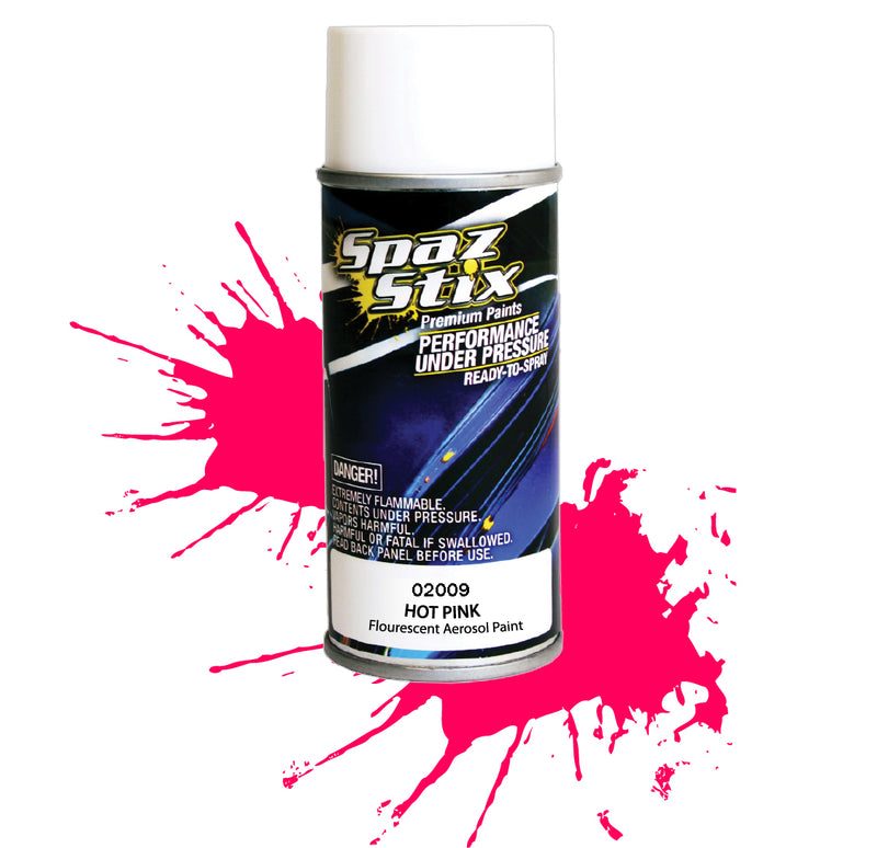 SZX02009 Hot Pink Fluorescent Aerosol Paint, 3.5oz Can