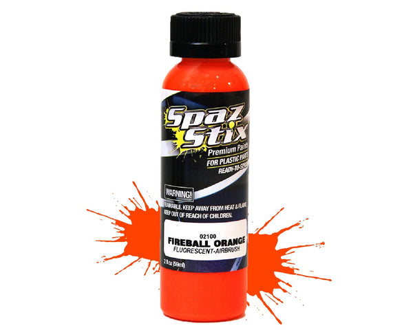 SZX02100 Fireball Orange Fluorescent Airbrush Paint 2oz