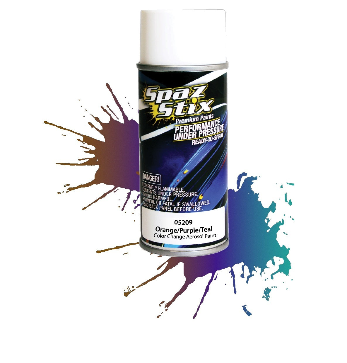 SZX05209 Color Changing Paint Orange / Purple / Teal Aerosol 3.5oz SPAZ STIX