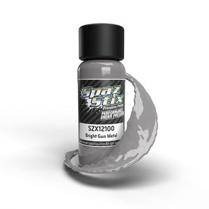 SZX12100 Bright Gunmetal Airbrush Ready Paint, 2oz Bottle SPAZ STIX