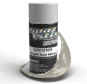 SZX12109 Bright Gun Metal Aerosol Paint, 3.5oz Can SPAZ STIX