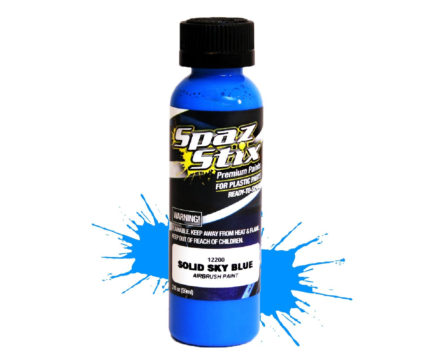 SZX12200 Solid Sky Blue Airbrush Paint 2oz SPAZ STIX