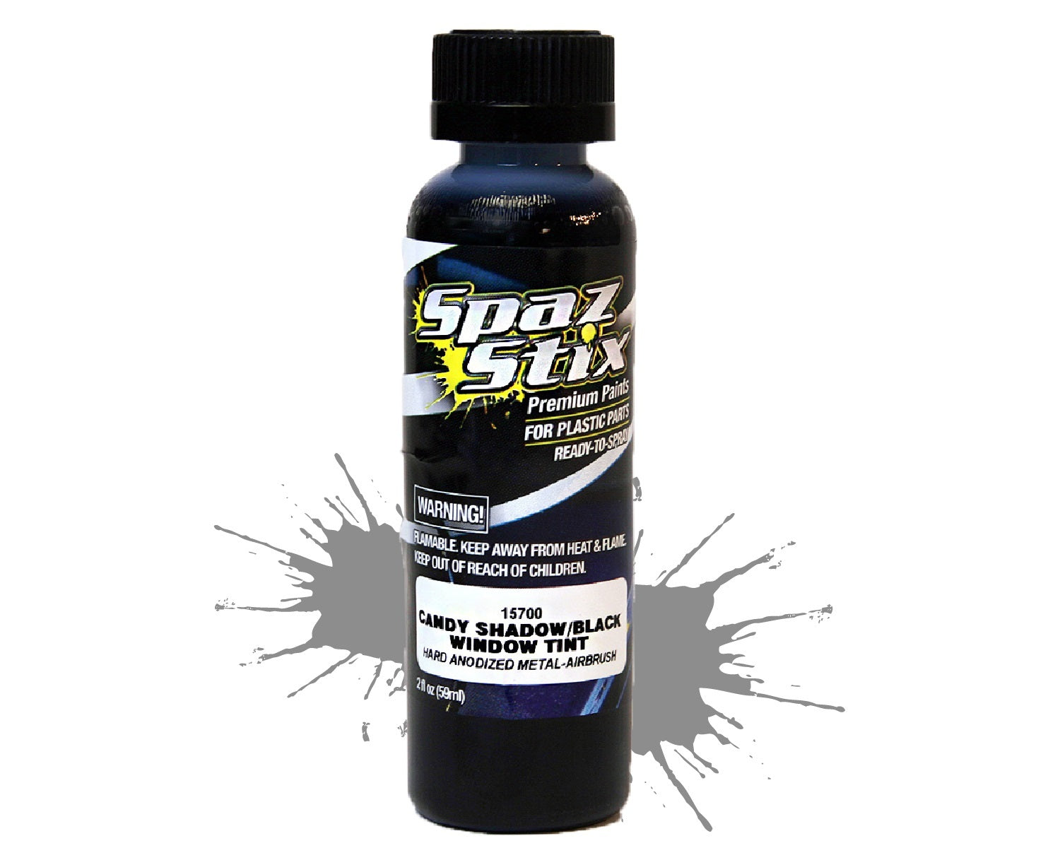 SZX15700 Candy Black Window Tint / Shadow Airbrush Paint 2oz SPAZ STIX