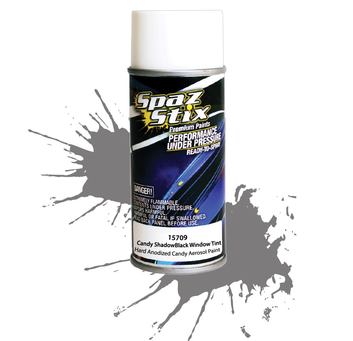 SZX15709 Candy Black Window Tint/ Shadow Aerosol Paint 3.5oz SPAZ STIX