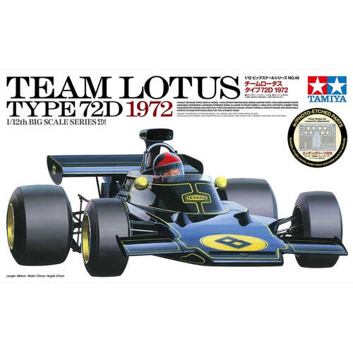 T12046 TAMIYA TEAM LOTUS TYPE 72D 1972 1:12 Tamiya