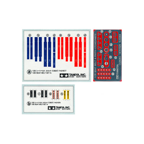 T12637 TAMIYA 1/20 SEAT BELT SET A Tamiya