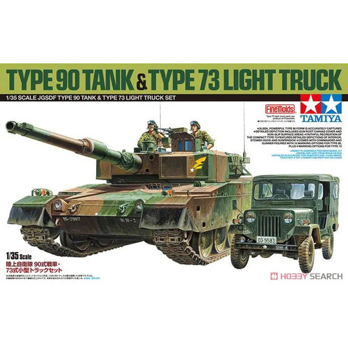 T25186 TAMIYA JGSDF TYPE 90 TANK & TYPE 73 LIGHT TRUCK SET 1:35 LIMITED EDITION Tamiya
