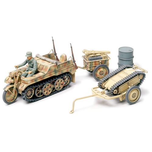 TAMIYA KETTENKRAFTRAD W/CART&GOLIATH