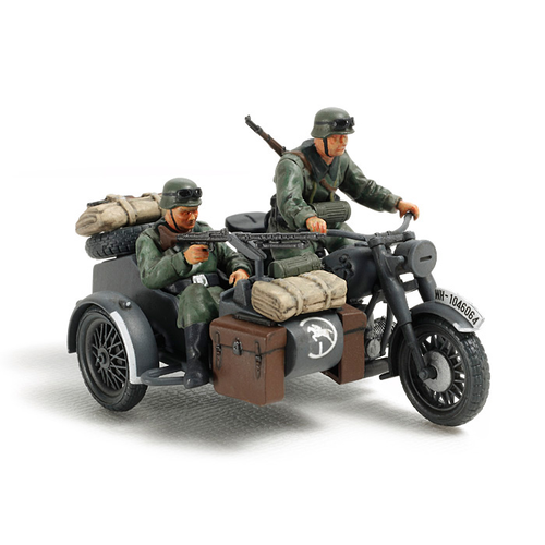 T32578 TAMIYA 1/48 GERMAN BIKE & SIDECAR