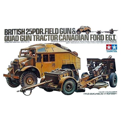TAMIYA BR. 25 PDR. GUN & QUAD TRACTOR