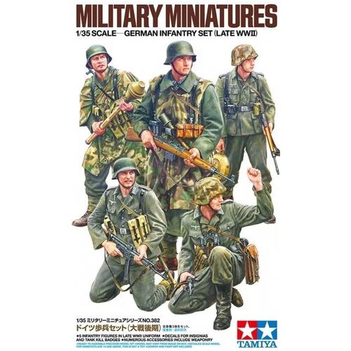 TAMIYA MODELS 1/35 SCALE GERMAN INFANTRY LATE WWII Ã¢â‚¬â€œ T35382