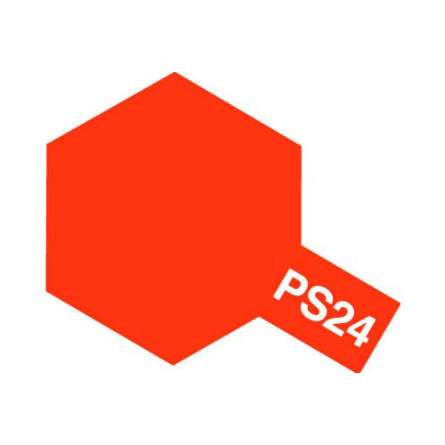 T86024 TAMIYA POLYCARBONATE SPRAY PS-24 FLUORESCENT ORANGE