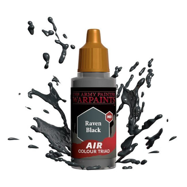 TAPAW3101 The Army Painter Warpaints Air: Raven Black - 18ml Acrylic Paint