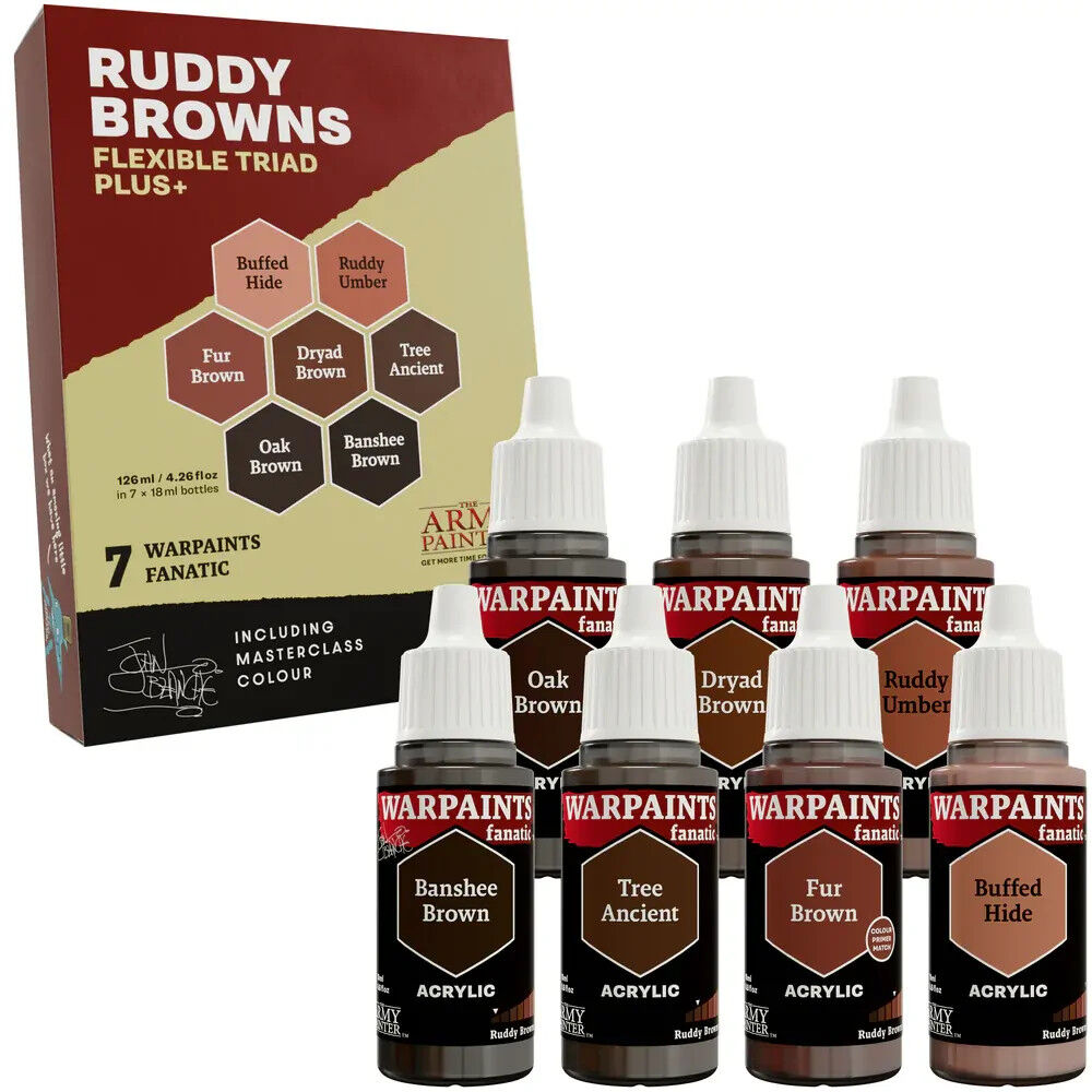The Army Painter Warpaints Fanatic: Flexible Triad PLUS+: Ruddy Browns