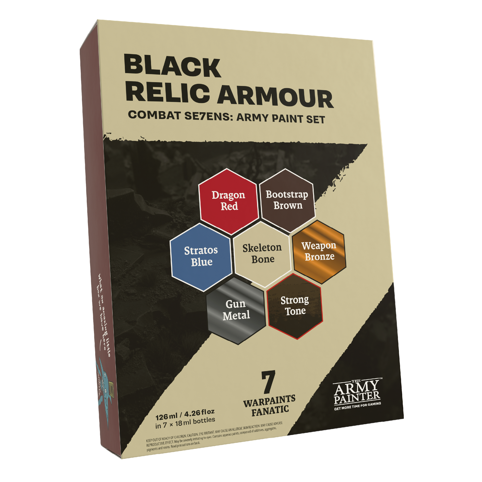The Army Painter Combat Se7ens: Black Relic Armour Acrylic Paint Set