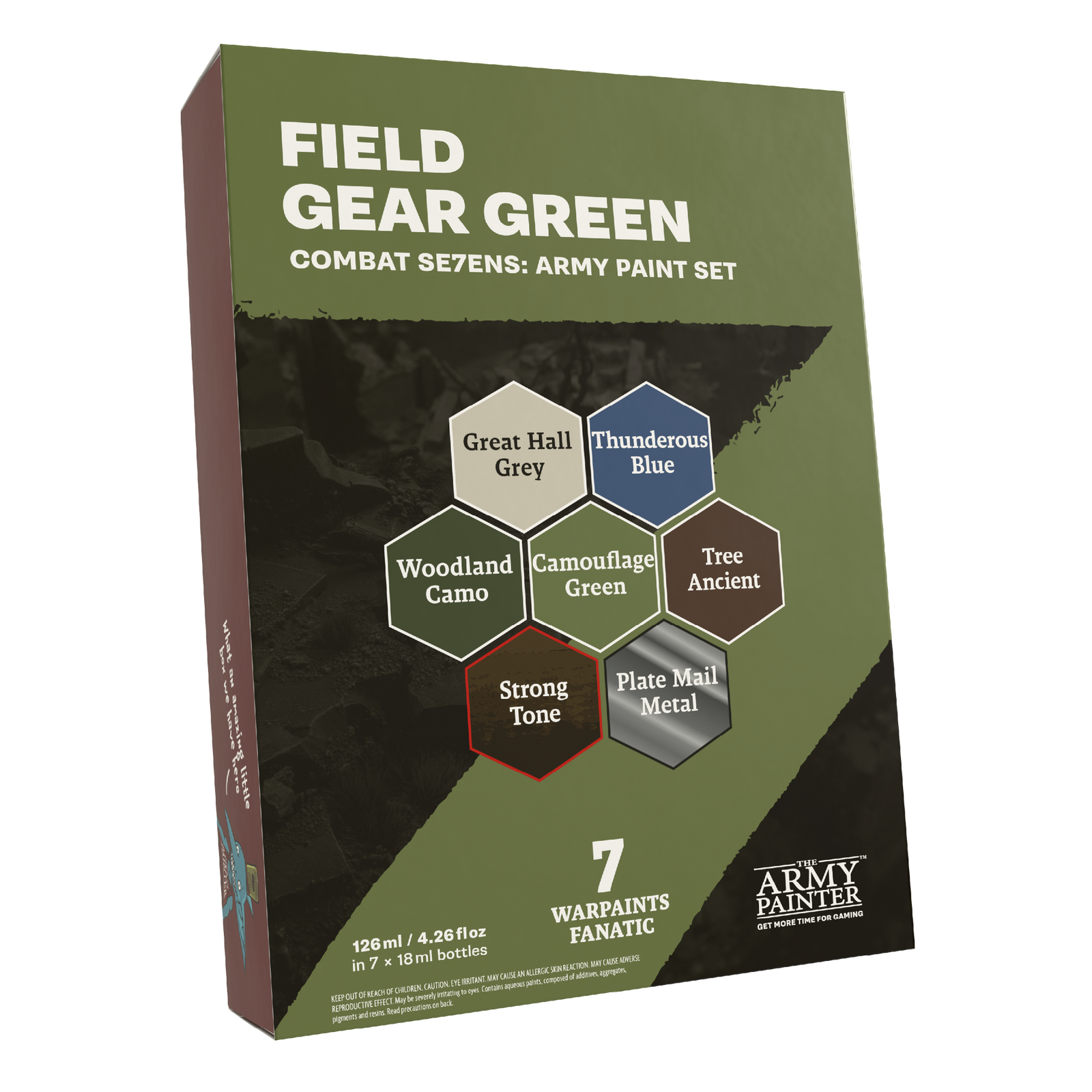 The Army Painter Combat Se7ens: Field Gear Green Acrylic Paint Set