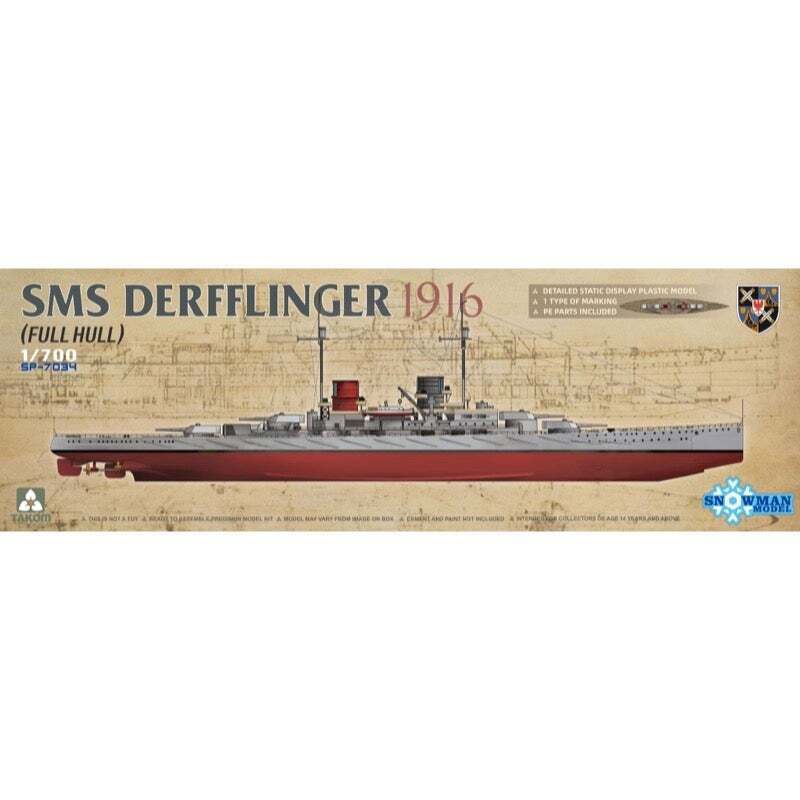 TK-SP7034 Takom 1/700 SMS Derfflinger 1916 (Full Hull) (Snowman) Plastic Model Kit Takom