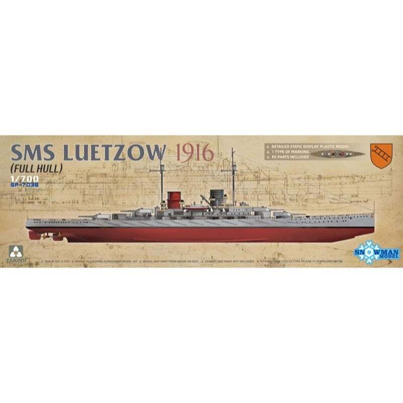 TK-SP7036 Takom 1/700 SMS Luetzow 1916 (Full Hull) (Snowman) Plastic Model Kit Takom