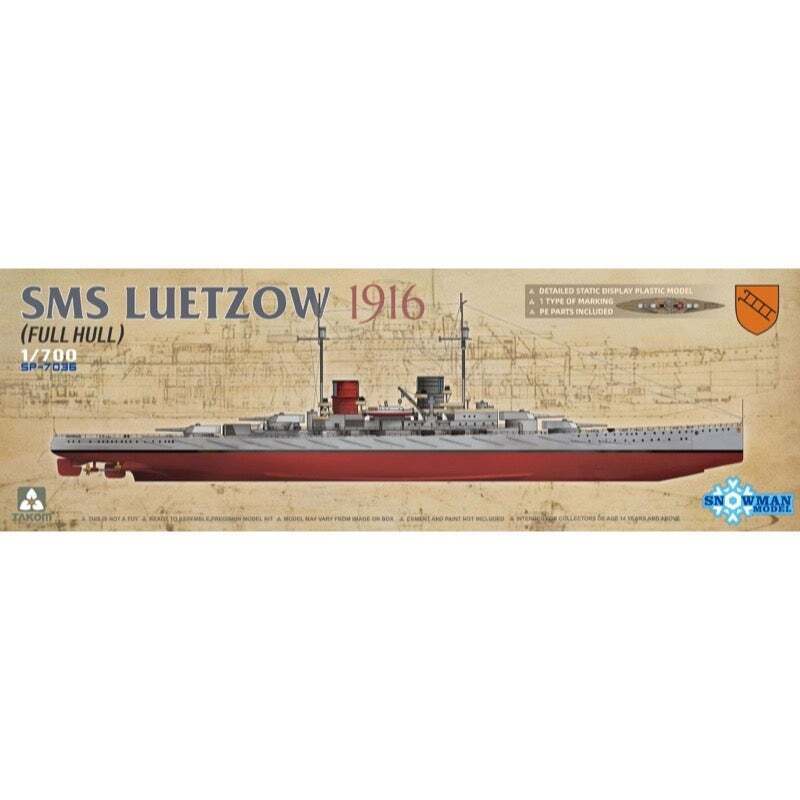 TK-SP7036 Takom 1/700 SMS Luetzow 1916 (Full Hull) (Snowman) Plastic Model Kit